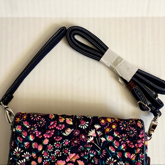 NWT Vera Bradley VBU RFID Compact Crossbody Bag in Petite Garden - Picture 13 of 14
